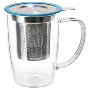 For Life Tall Tea Mug with Infuser - Turquoise