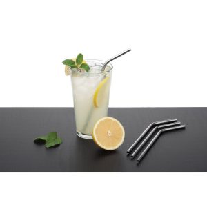 Stainless steel drinking straws - 4 pack