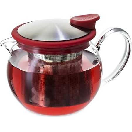 Glass Teapot with Basket Infuser 25 oz