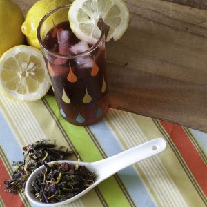 Buy Online - USDA Certified Organic Lemon Dady Herbal Tisane: Tart and fruity hibiscus accentuated by citrus notes of lemon verbena and lemon myrtle, with the smallest hint of spice from purple tulsi.