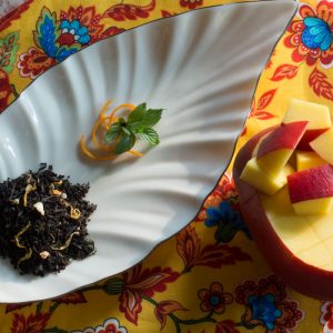 Buy Online - USDA Certified Organic Mango Chiller Black Tea. Sweet mango and tart pomegranate tied together with orange and spearmint. Available in Bulk & Wholesale.